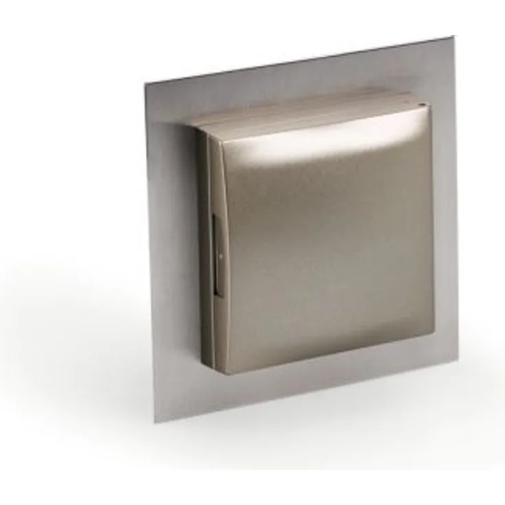 Mira ES1 mit Blende, Einbausteckdosenelemente, Edelstahl, Deckel edelstahlfarbig