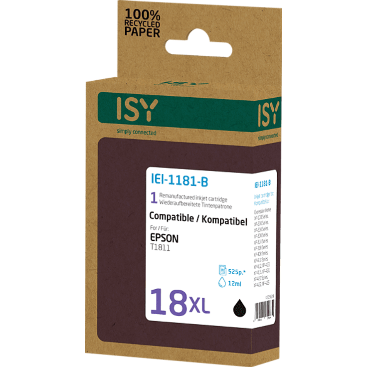 ISY IEI-1181-B Tintenpatrone Schwarz