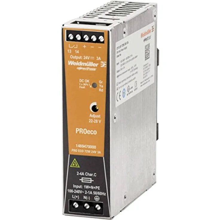 Weidmuller 1469470000 – Netzteil Pro ECO 72 W 24 V 3 A