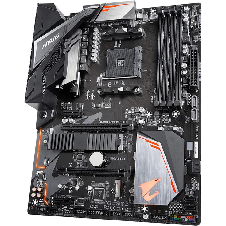 GIGABYTE B450 AORUS Elite - ATX, AMD B450, Sockel AM4, Dual-channel DDR4 (B450 AORUS ELITE) – Bild 2