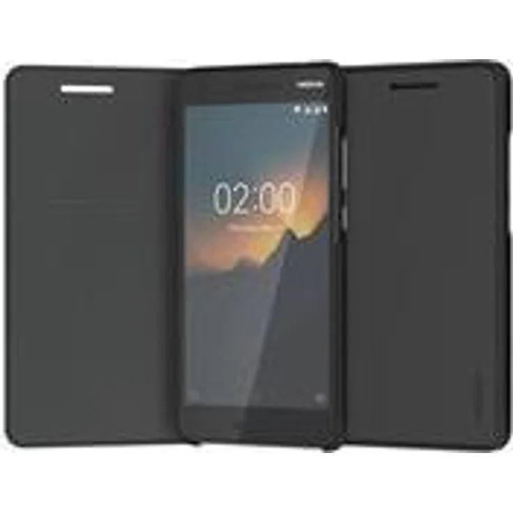 Original Nokia 8P00000012 Flip-Cover 'CP-220' für Nokia 2.1 Schwarz