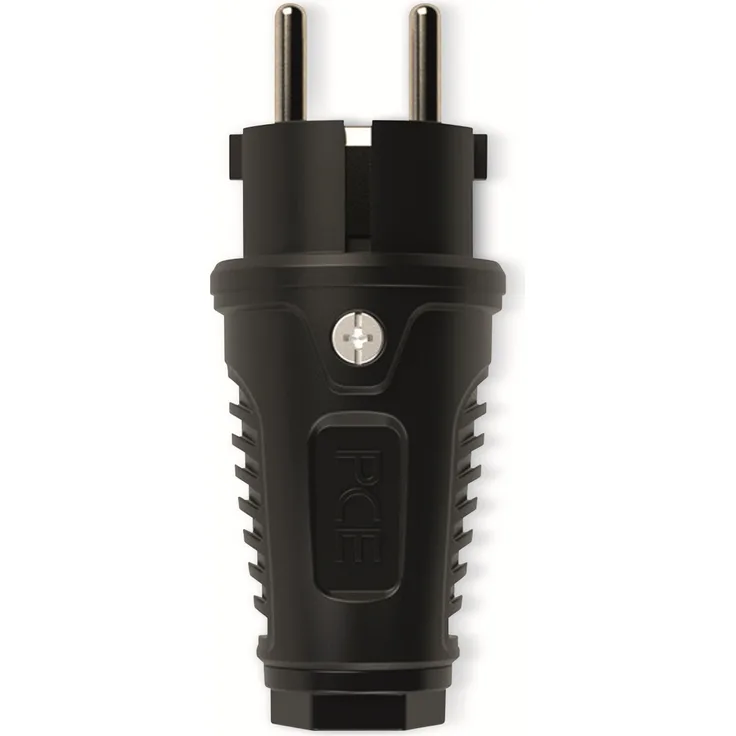 Gummi-Schutzkontaktstecker P Taurus2, schwarz