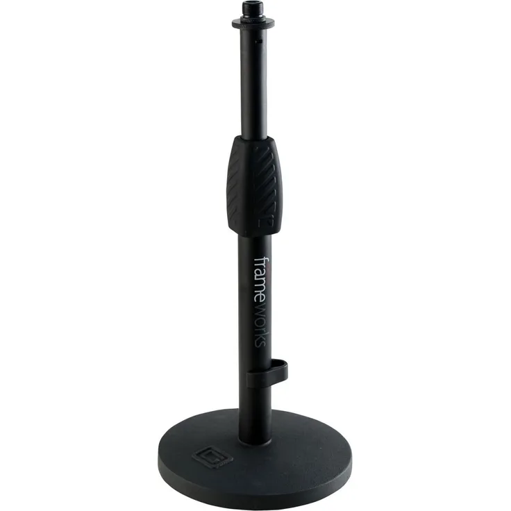 Frameworks GFW-MIC-0601 Mikrofonständer für den Schreibtisch, mit runder Basis und Arretierung zum Drehen