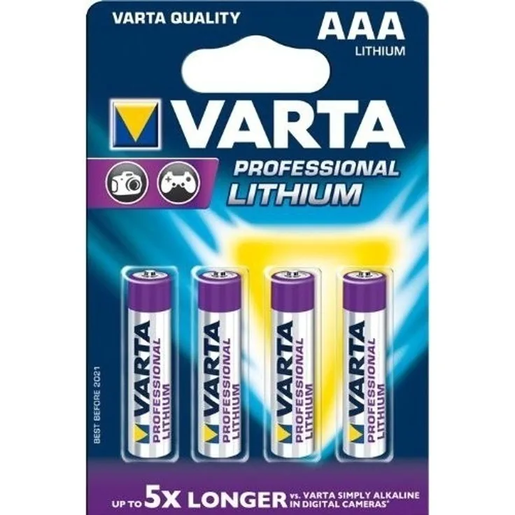 Varta Professional Lithium AAA (Silber, Violett)