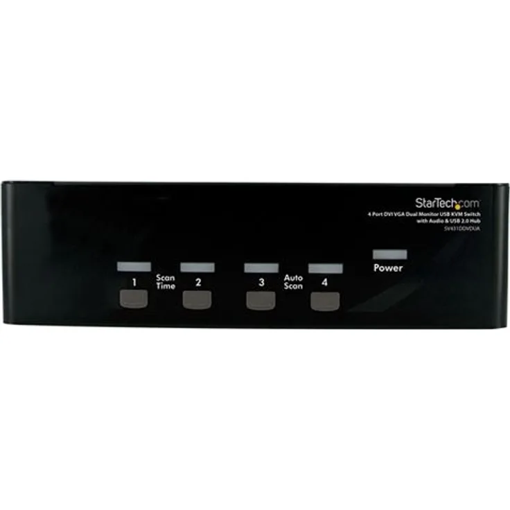 StarTech 4 Port DVI KVM USB Switch - 4-fach DVI Umschalter mit USB Hub (SV431DDVDUA)