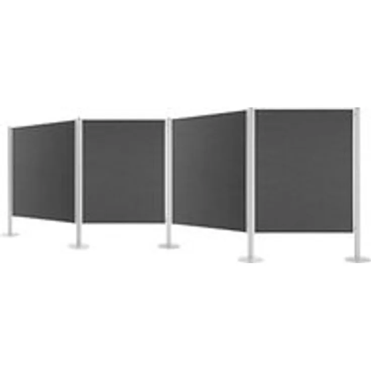 Präsentationswand-Set 4, Oberfläche Filz grau