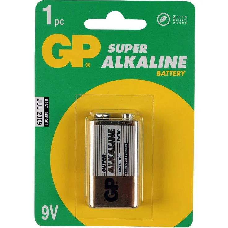 GP Batterie Alkaline (9 Volt E-Block, 6LR61) – Bild 1