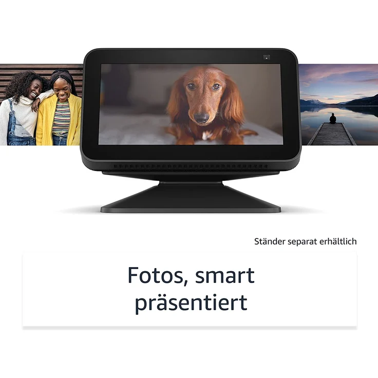 Amazon Echo Show 5 (2. Generation, 2021), Mehr als nur eine Uhr – Smart Display für den Nachttisch, mit Alexa und 2-MP-Kamera, Anthrazit – Bild 5