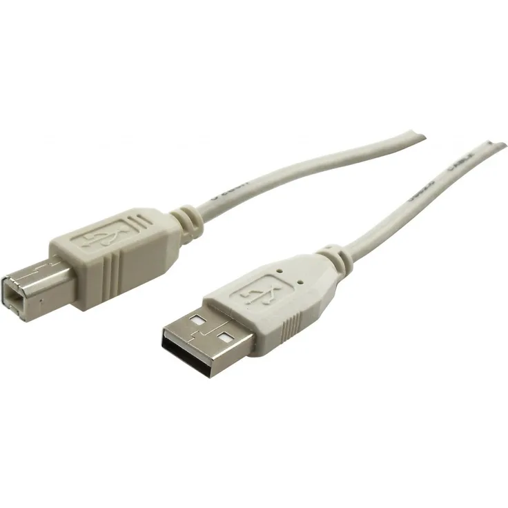 SCHWAIGER - USB Anschlusskabel Zoll ZollCK1551 531 - grau, 1,5m, 1x USB 2.0 A Stecker / 1x USB 2.0 B Stecker Zoll Zoll