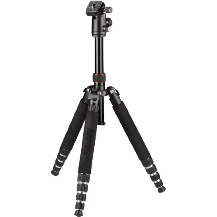 Hama Leichtes Reise-Dreibeinstativ mit 3D-Kugelkopf und Einbeinstativ-Funktion, Traveller Premium Duo 150 Ball, schwarz – Bild 1