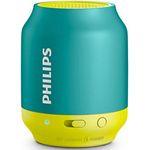 Philips BT50A-00 tragbarer kabelloser Bluetooth Lautsprecher (2 Watt) türkis-Neongelb