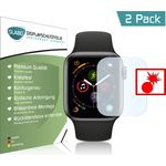 2x Slabo Panzerschutzfolie für Apple Watch Series 4 (44mm) KLAR ''Shockproof'' Displayfolie Schutzfolie Folie