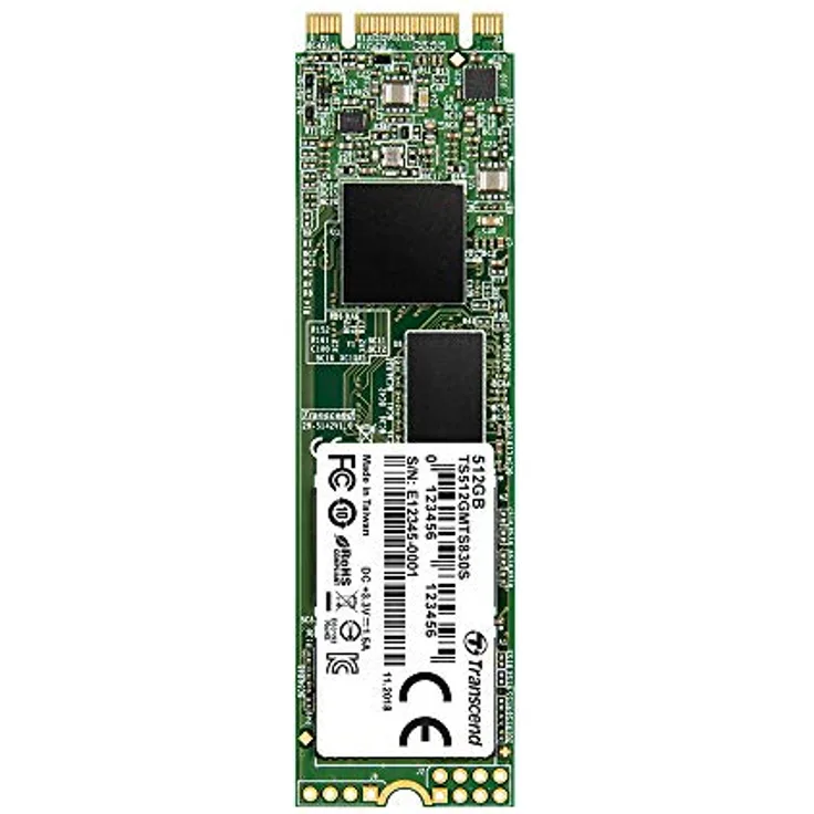 Transcend MTS830S - Solid-State-Disk - 128 GB - intern - M.2 2280 - SATA 6Gb/s (TS128GMTS830S)