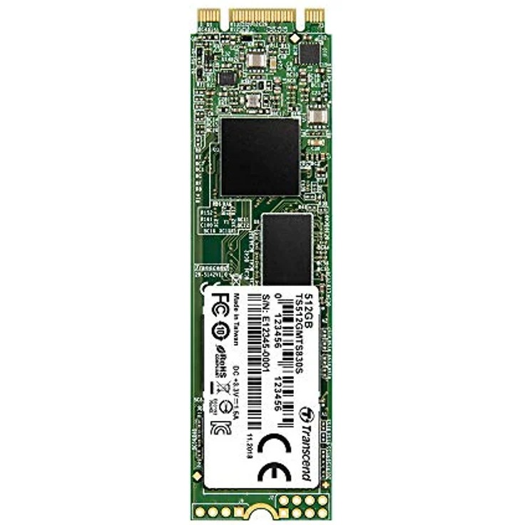 Transcend MTS830S - Solid-State-Disk - 128 GB - intern - M.2 2280 - SATA 6Gb/s (TS128GMTS830S) – Bild 1