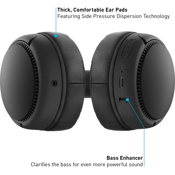 Panasonic RB-M300BE-K Over-Ear-Kopfhörer mit Bluetooth, schwarz – Bild 2