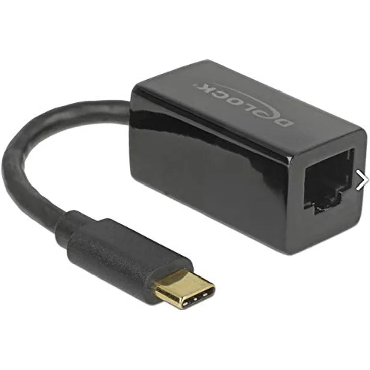 Delock Adapter SuperSpeed USB-C St > Gigabit LAN Komp. Schw