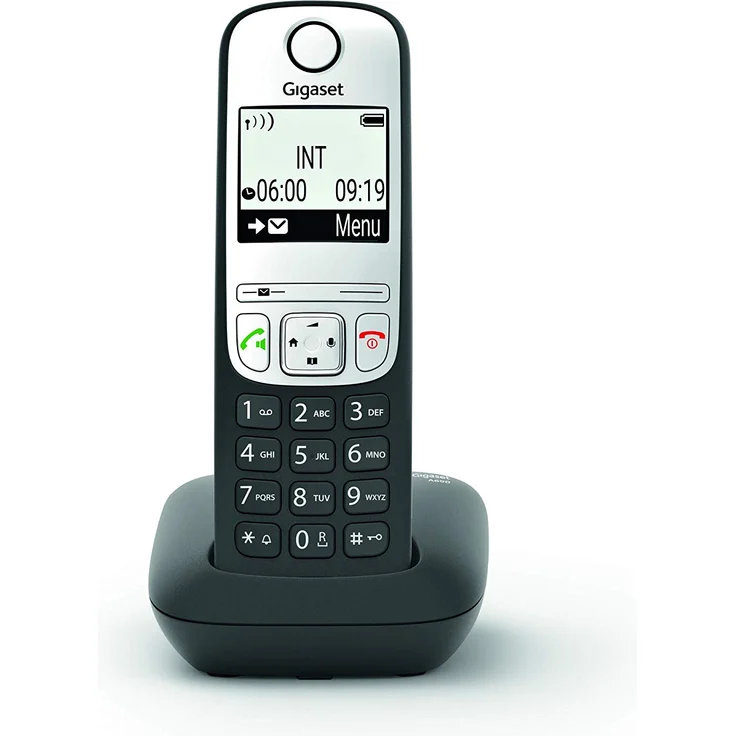 GIGASET A690 schwarz schnurlos analog DECT Display Freisprechen Telefonbuch für bis zu 100 Einträge – Bild 1