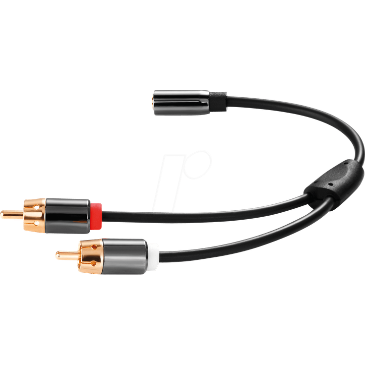 DELEYCON MK-MK223 - Audio Kabel, 3,5mm Klinken Buchse zu 2x Cinch Stecker (MK-MK223)