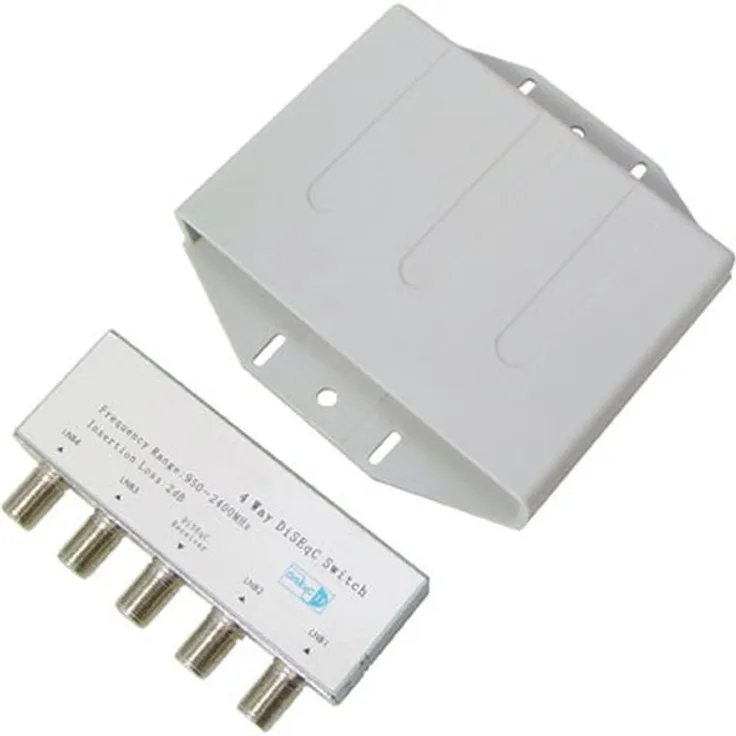 Transmedia DiSEqC Schalter für 4 LNBŽs mit Wetterschutzhaube