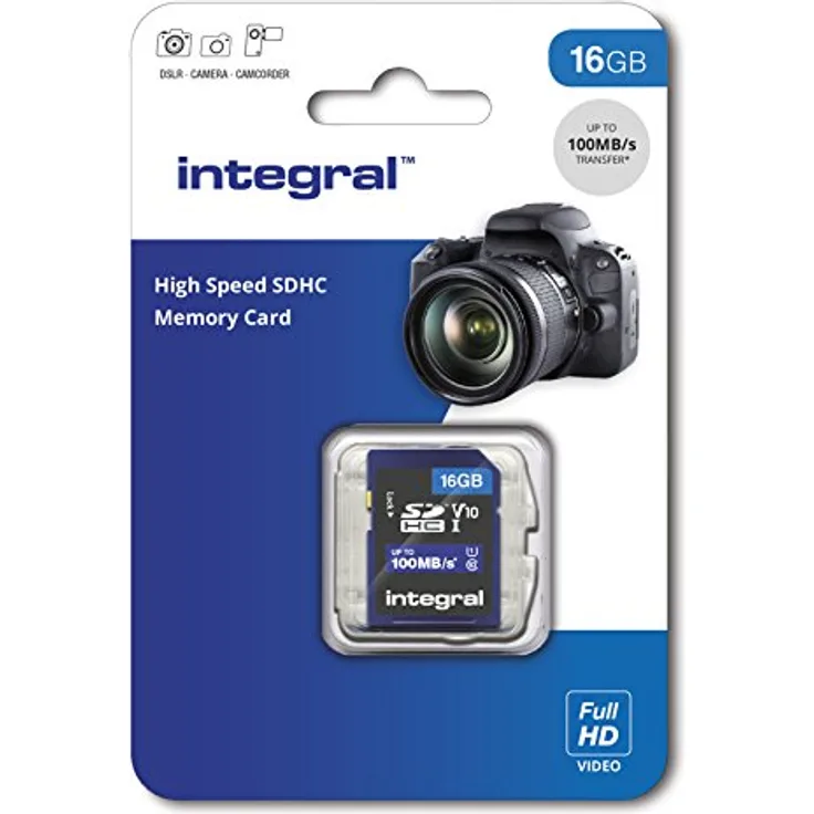 Integral insdh16g 16 GB High Speed SDHC Speicherkarte
