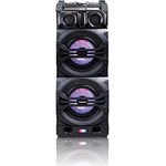 Lenco PMX-350 Party Bluetooth-Lautsprecher mit Lichteffekt, geeignet für Karaoke, schwarz