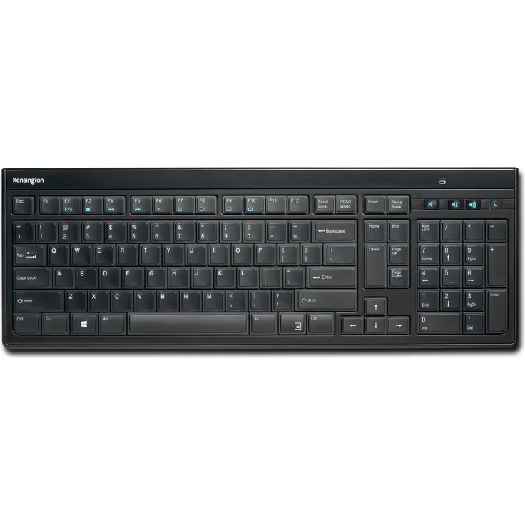 Kensington Advance Fit Slim - Tastatur - kabellos - 2.4 GHz - GB - Schwarz (K72344UK) Englisch QWERTY