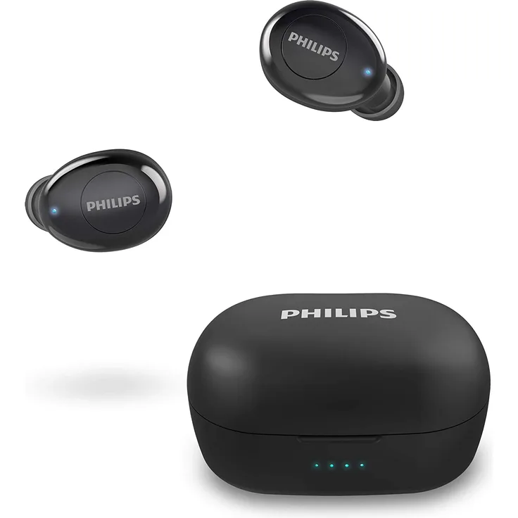 Philips T2205BK-00 True Wireless In-Ear Kopfhörer, mit Bluetooth, Mikrofon, spritzwassergeschützt, schwarz