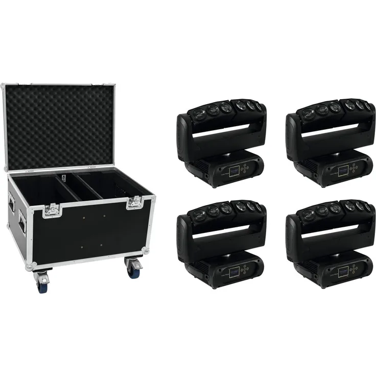 Futurelight Set 4x Color Wave LED-Moving-Leiste + Case