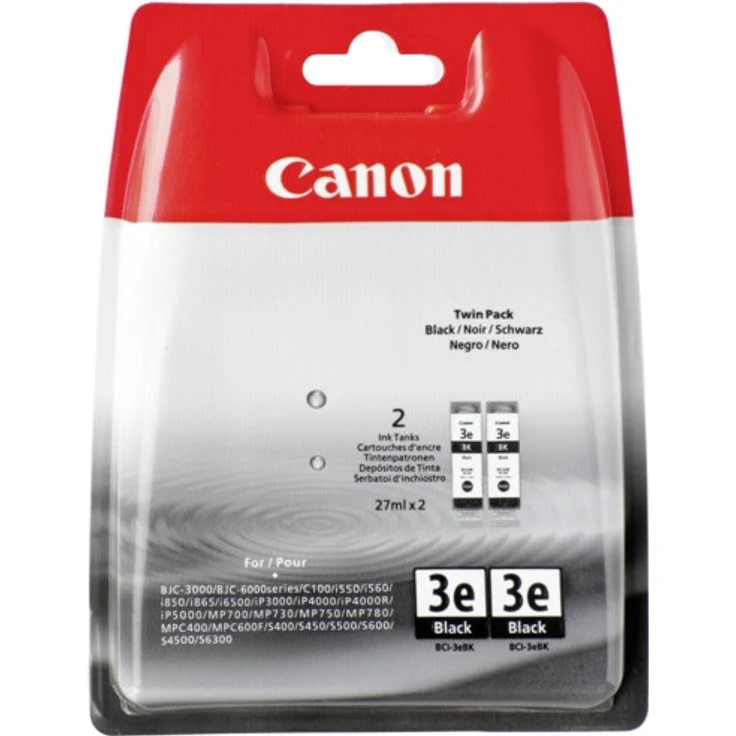 Canon BCI-3e BL Original Tintenpatronen, Doppelpack 2x 30ml schwarz – Bild 1