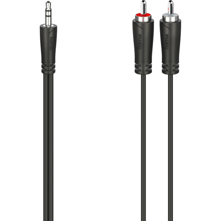 Hama 00200720, 3.5mm, Männlich, 2 x RCA, Männlich, 1,5 m, Schwarz