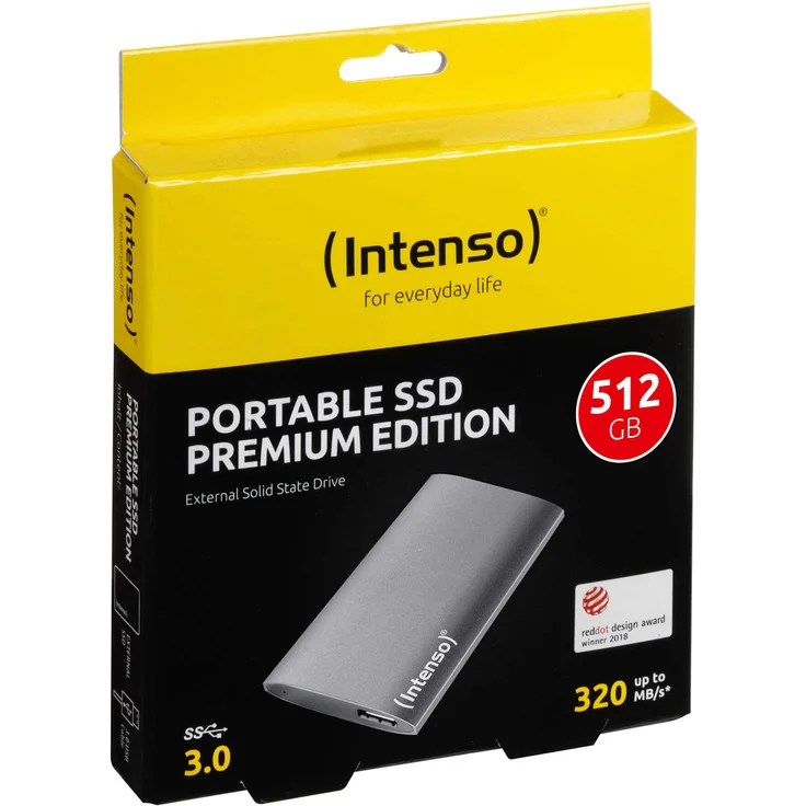 Intenso - Premium Edition - Solid-State-Disk - 512 GB - extern (tragbar) - 1.8 Zoll (4.6 cm) - USB 3.0 - Anthrazit (3823450) – Bild 6