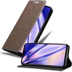 cadorabo Hülle für LG V50 in KAFFEE BRAUN, Handyhülle mit Magnetverschluss, Standfunktion und Kartenfach, Case Cover Schutzhülle Etui Tasche Book Klapp Style