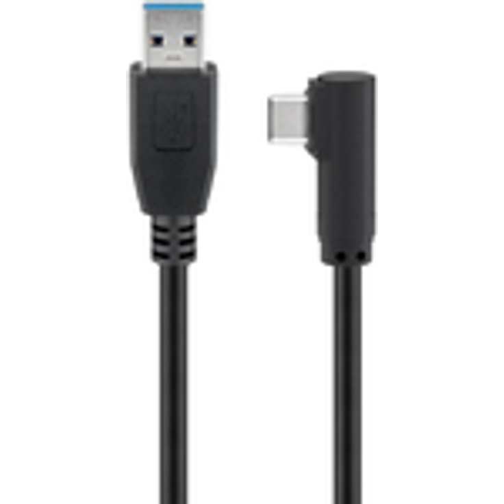 MicroConnect USB-C+ 90° to USB A 3.0, 1M (USB3.1CA1A)