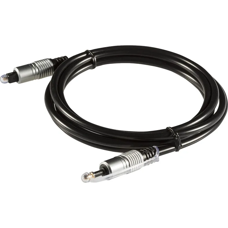 Poppstar Premium optisches Kabel (Optical Digital S-PDIF Toslink auf Toslink Mini 3,5mm), Digitales Audiokabel für Laptop - Notebook, 5m