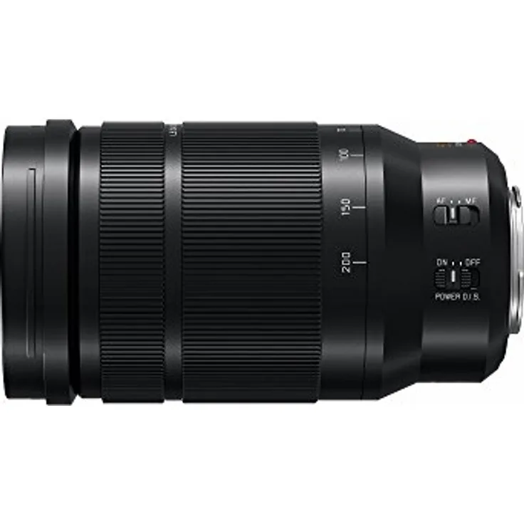 Panasonic H-ES50200E9 Leica DG Vario-Elmarit Kamera Objektive (50-200mm-F2.8-4.0, Premium Telezoom, Dual I.S., Staub und Spritzwasserschutz, schwarz)