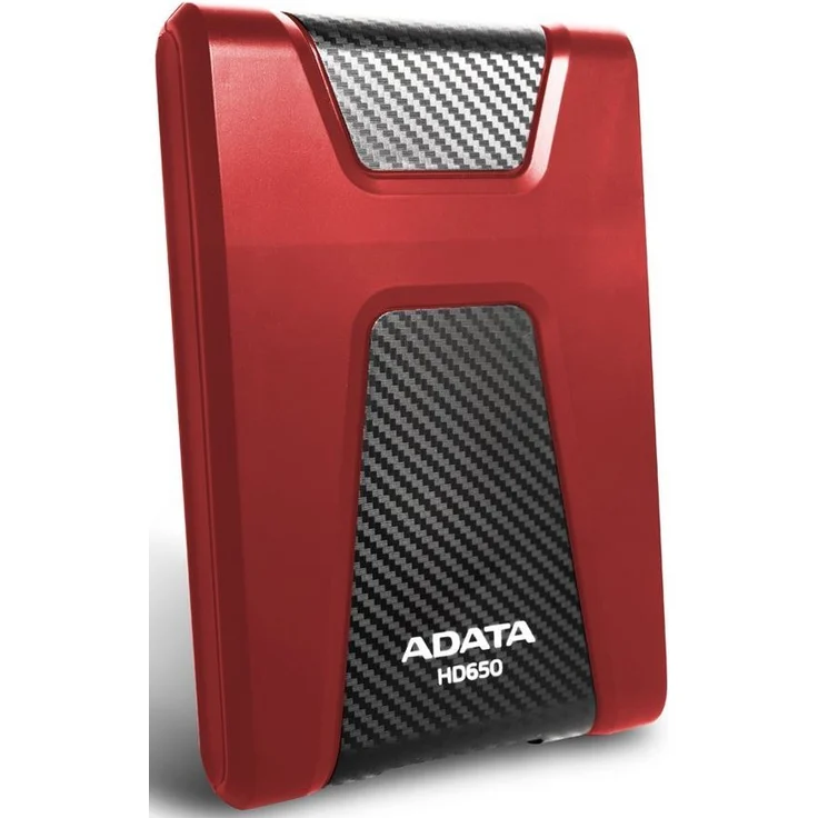 ADATA DashDrive Durable HD650 - Festplatte - 1 TB - extern (tragbar) - 2.5 Zoll (6.4 cm) - USB 3.0 - Rot (AHD650-1TU3-CRD) – Bild 2