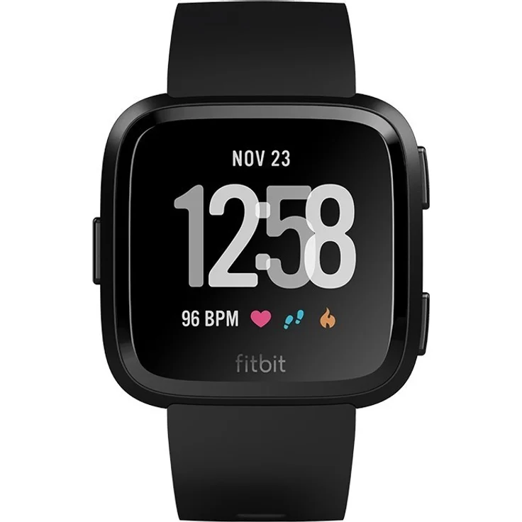 Fitbit Versa Smartwatch Unisex, S/L, Aluminiumgehäuse, Schwarz – Bild 2