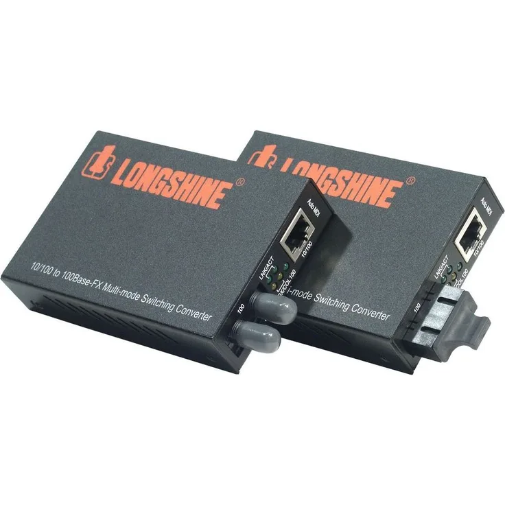 Longshine LCS-C842MT - Medienkonverter - 10Base-T, 100Base-FX, 100Base-TX - RJ-45 / ST multi-mode - bis zu 2 km