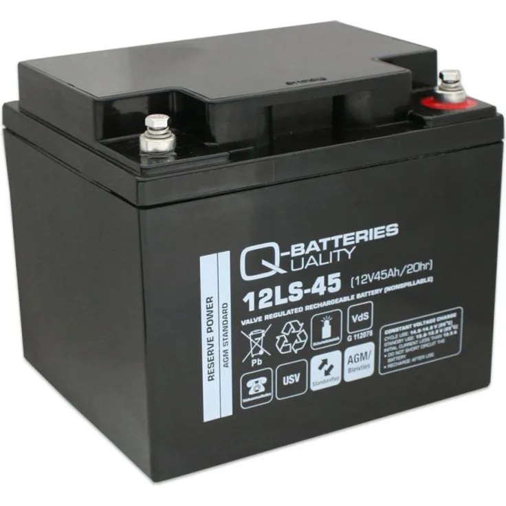 Q-Batteries 12LS-45 12V 45Ah Blei-Vlies-Akku - AGM VRLA mit VdS