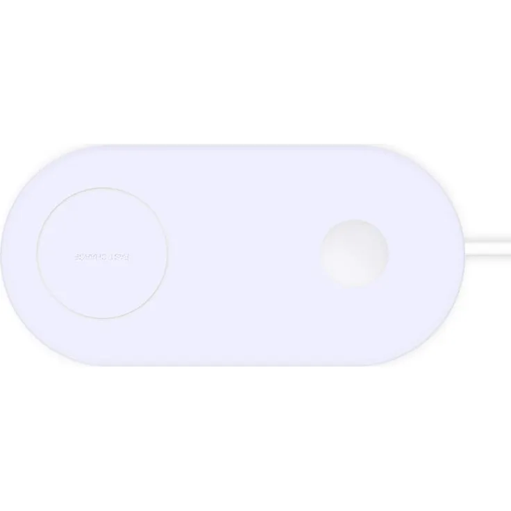 Cyoo - Mini Dual Phone Wireless Lade Pad - Weiss - Qi Standard
