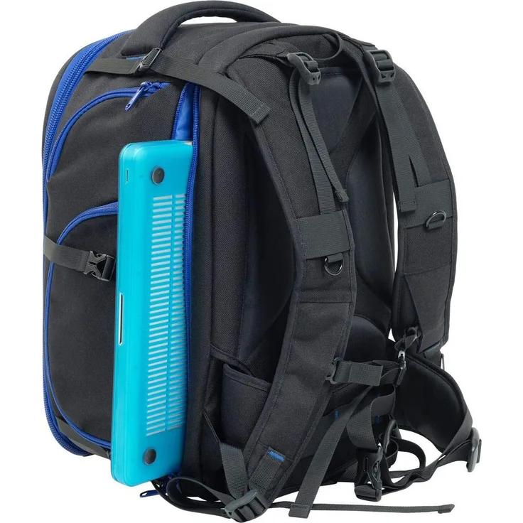 CamRade Run&gunBackpack Large Rucksack Schwarz, Blau - Tasche (Rucksack, Universal, Blackmagic Design Blackmagic URSA Blackmagic Design Blackmagic URSA Broadcast Blackmagic Design, schwarz, blau)