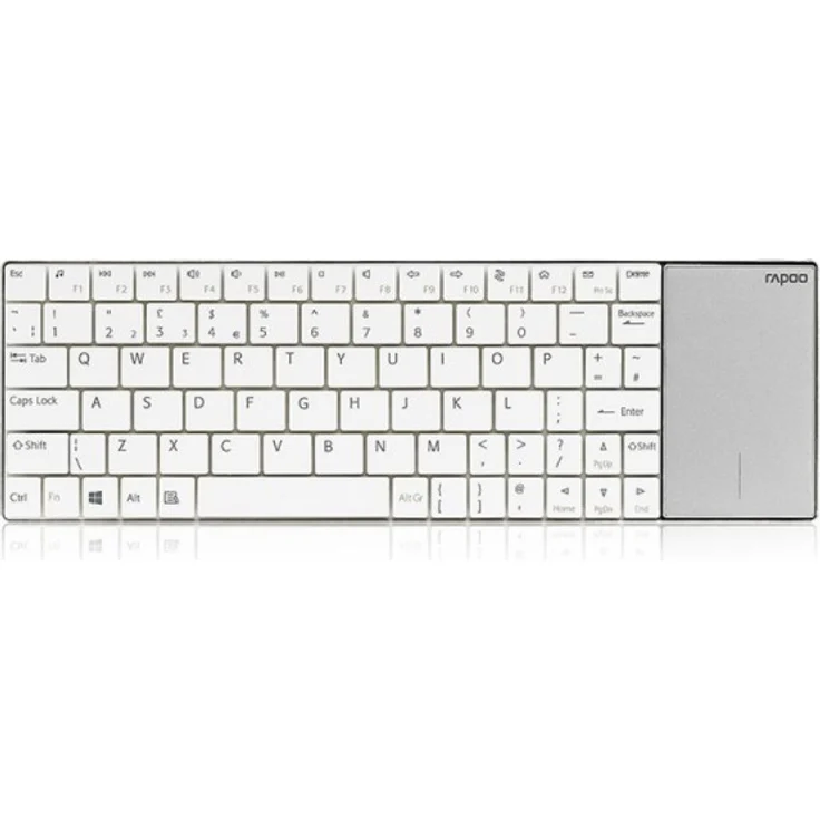 Rapoo E2710 - Tastatur - mit Touchpad - kabellos - 2.4 GHz - Deutsch QWERTZ - weiß – Bild 1