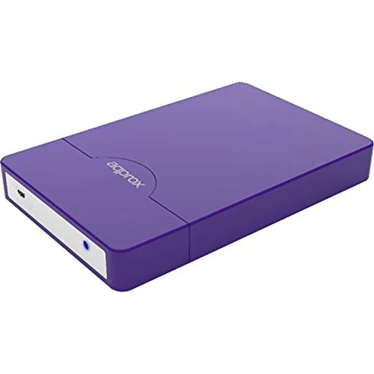 Approx appHDD09P 2.5Zoll USB Violett - Speicherlaufwerksgehäuse (2.5 Zoll, SATA, 1 TB, Violett, Status, Kunststoff)