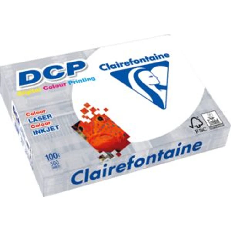Clairefontaine 1821 DCP Druckerpapier ( 500 Blatt in DIN A4 mit 100 Gramm-Premium Kopierpapier für farbintensiven Bilderdruck) weiß
