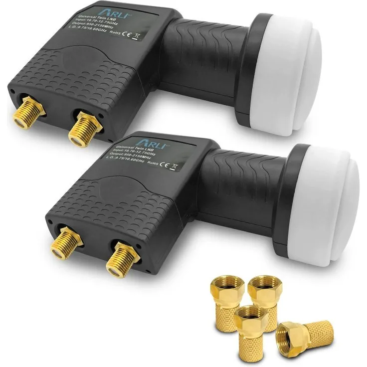 ARLI Universal-Twin-LNB (für 2 Teilnehmer), 2er Set - Pack - 10079