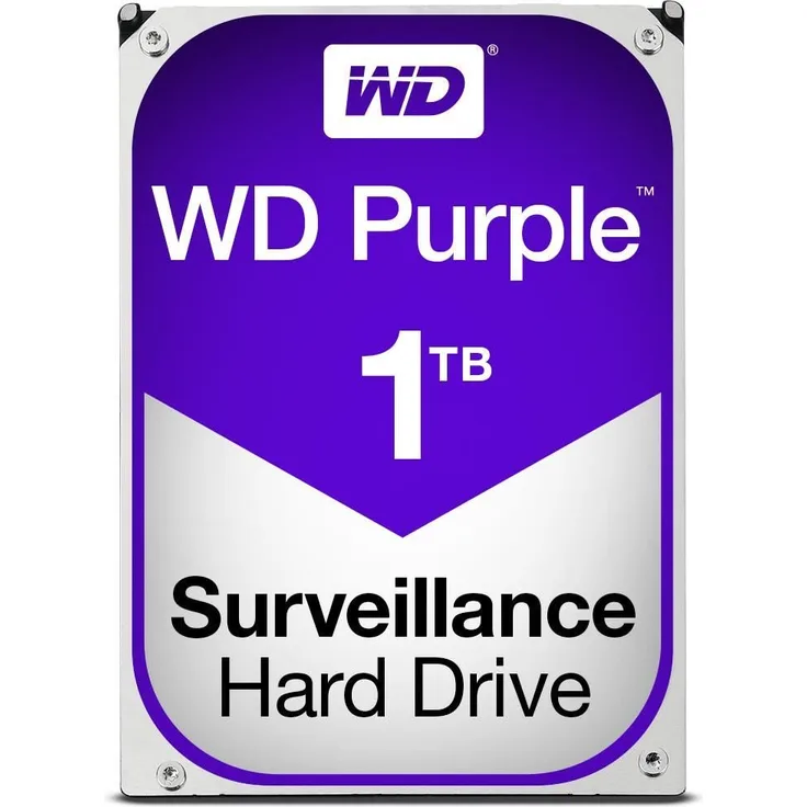 WD Purple Surveillance Hard Drive WD10PURZ - Festplatte - 1 TB - intern - 3.5 Zoll (8.9 cm) - SATA 6Gb/s - 5400 rpm - Puffer: 64 MB (WD10PURZ)