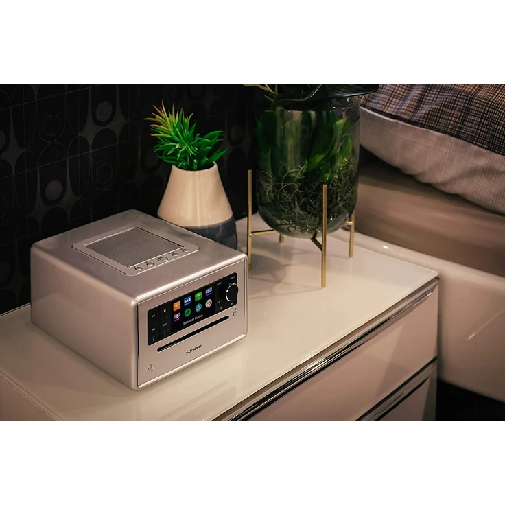 Sonoro Elite CD-Radio mit Bluetooth, WLAN, LCD-Display, silber - Preisvergleich – Bild 2