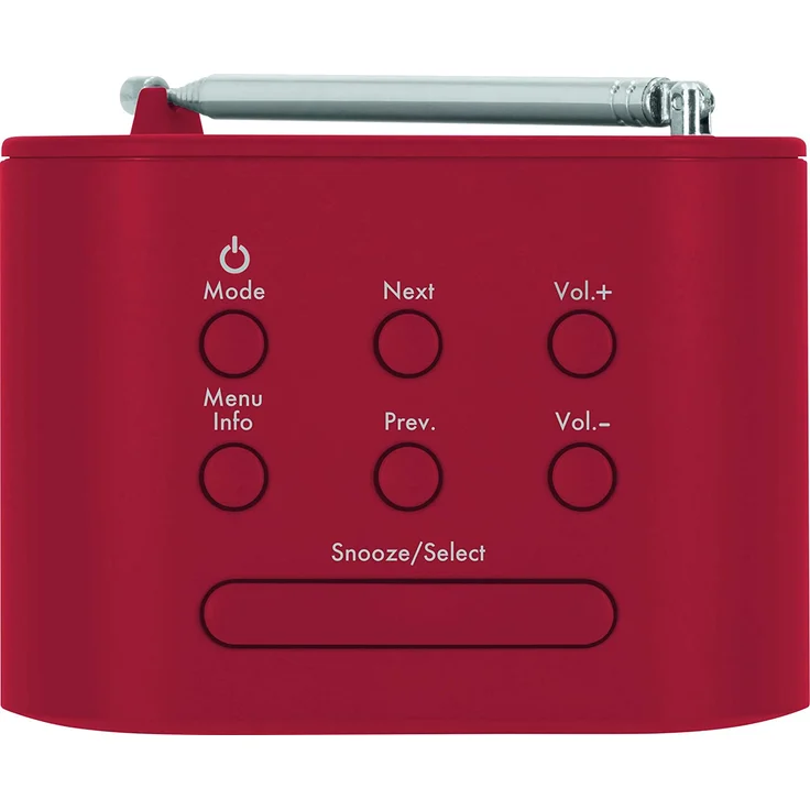 TechniSat TECHNIRADIO 40 Radiowecker mit Wecker, LCD-Display, rot – Bild 5