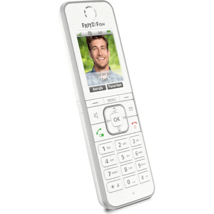 AVM FRITZ!Fon C6 DECT-Komforttelefon (hochwertiges Farbdisplay, HD-Telefonie, Internet-/Komfortdienste, Steuerung FRITZ!Box-Funktionen), VoIP-Telefon, weiß – Bild 4