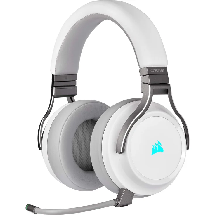 CORSAIR Gaming VIRTUOSO RGB - Headset - Full-Size - 2,4 GHz - kabellos - USB, 3,5 mm Stecker - weiß (CA-9011186-EU) – Bild 1